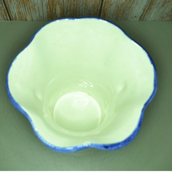 Beautiful Hand Painted Vase For FTD From Italy Blue Floral Design Work - Picture 6 of 7